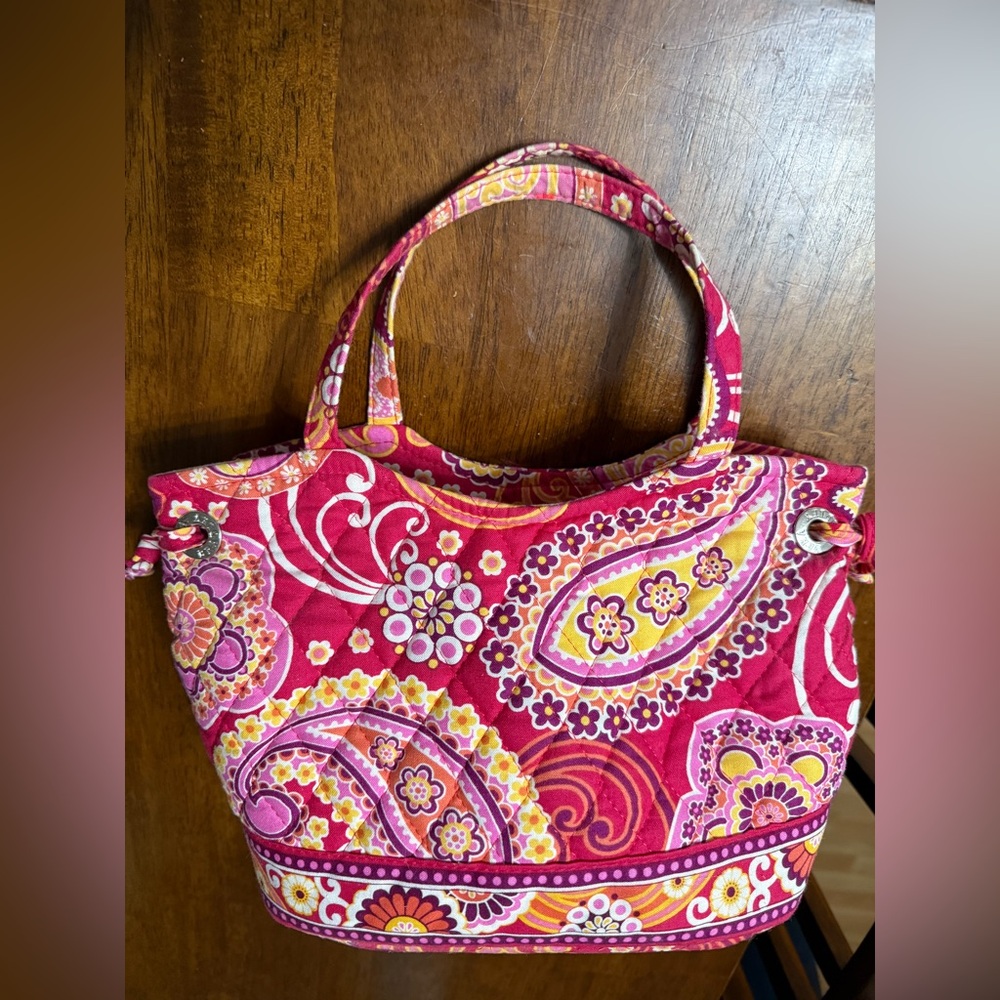 Vera Bradley Pink and Yellow Paisley Mini Bag